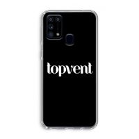 Topvent Zwart: Samsung Galaxy M31 Transparant Hoesje