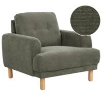 Beliani TUVE - Fauteuil-Groen-Corduroy - thumbnail