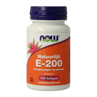 Vitamine E-200 natuurlijke gemengde tocoferolen 100 Softgels