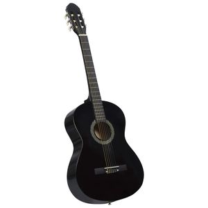 Gitaar klassiek beginner 4/4 39" lindenhout zwart