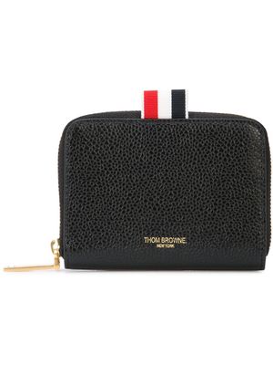 Thom Browne portefeuille à détail tricolore - Noir