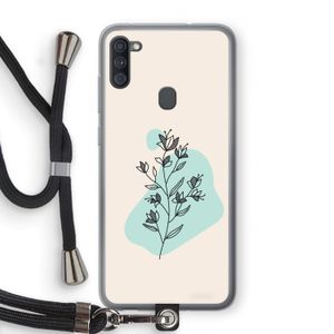 Violets are blue: Samsung Galaxy A11 Transparant Hoesje met koord