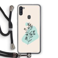 Violets are blue: Samsung Galaxy A11 Transparant Hoesje met koord