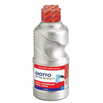 Giotto Hobby verf - zilver metallic - 250 ml - plakkaatverf - knutselen - schilderen