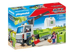 Playmobil City Action Vrachtwagen met oud glas en container 71431