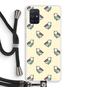 Vogeltjes: Samsung Galaxy A71 Transparant Hoesje met koord