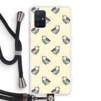 Vogeltjes: Samsung Galaxy A71 Transparant Hoesje met koord