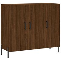 The Living Store Dressoir - Bruineiken - 90 x 34 x 80 cm - Duurzaam hout en metaal - thumbnail