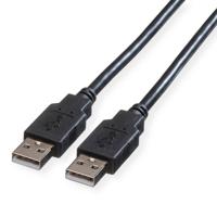 ROLINE USB 2.0 Kabel, type A-A, zwart, 0,8 m