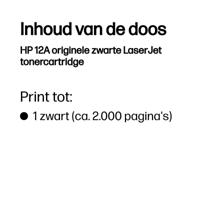 HP 12A originele zwarte LaserJet tonercartridge