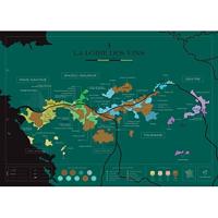 Scratch Map - Loire - Carte du vin | Wijnkaart | 70 x 50 cm | 1020 Dégustations