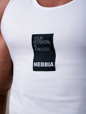 Nebbia / Tanktop Your potential is endless in wit Nebbia / Tanktop Your potential is endless in wit