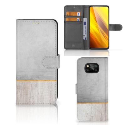 Xiaomi Poco X3 | Poco X3 Pro | Book Style Case | Wood Concrete