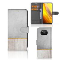 Xiaomi Poco X3 | Poco X3 Pro | Book Style Case | Wood Concrete
