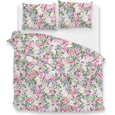 Dekbedovertrek Evita - Lits-Jumeaux XL (260x200 cm) - Meerkleurig Katoen-satijn - Dessin: Bloemen - Zo!Home - Dekbed-Discounter.nl