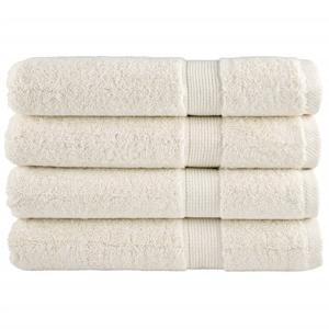 VidaXL Saunadoeken solund 4 st 600 g/m² 80x200 cm crèmekleurig