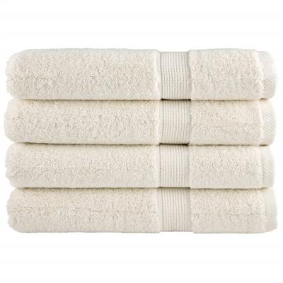 VidaXL Saunadoeken solund 4 st 600 g/m² 80x200 cm crèmekleurig