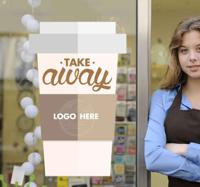 Sticker take away koffie - thumbnail