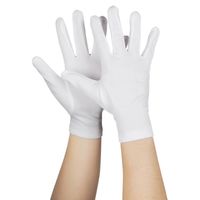 Set van 10x paar witte handschoenen goedkoop   - - thumbnail