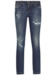 Dolce & Gabbana jean skinny à taille basse - Bleu