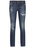 Dolce & Gabbana jean skinny à taille basse - Bleu