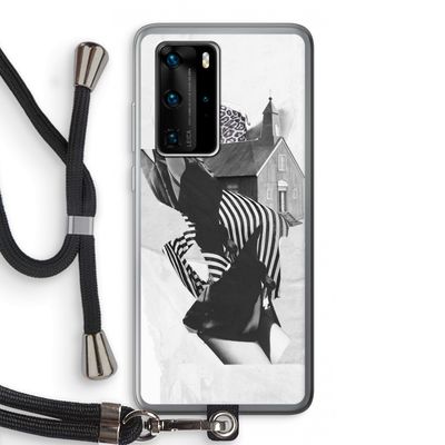 House: Huawei P40 Pro Transparant Hoesje met koord