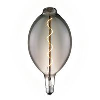 Edison Vintage LED lamp E27 LED filament lichtbron, Ovaal Carbon 18/18/33cm, Rook, Retro LED lamp Dimbaar, 4W 100lm 1800K, warm wit licht, geschikt voor E27 fitting - thumbnail