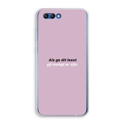 gij moogt er zijn: Honor 10 Transparant Hoesje