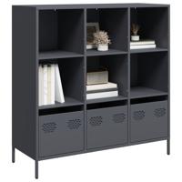 Hoge kast 101,5x39x103,5 cm staal antracietkleurig