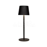 Draadloze Tafellamp Ribbel Zwart 27,5cm Draadloze Tafellamp Ribbel Zwart 27,5cm