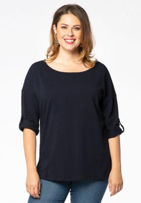 Yoek Shirt roll-up sleeves ORGANIC | Blauw | Maat 46/48