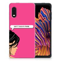 Samsung Xcover Pro Silicone-hoesje Woman Don't Touch My Phone