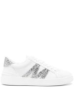 Moncler glitter-detail lace-up sneakers - Blanc - thumbnail