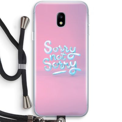Sorry not sorry: Samsung Galaxy J3 (2017) Transparant Hoesje met koord