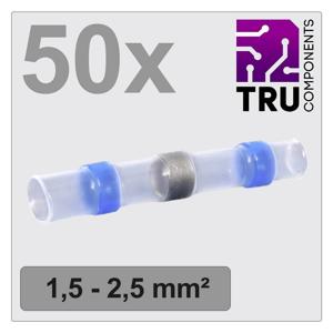 TRU COMPONENTS TC-12888424 Stootverbinder Met krimpkous 1.5 mm² 2.5 mm² Volledig geïsoleerd Blauw 50 stuk(s)