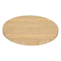 5Five draaibaar serveer plateau - dienblad - bamboe hout - D35 cm - lichtbruin
