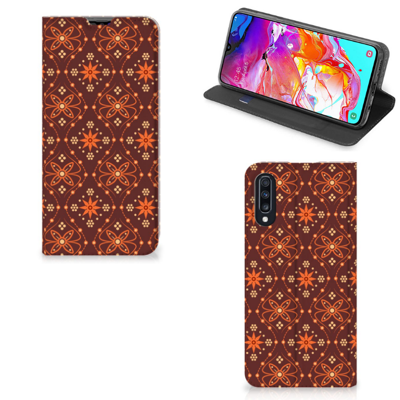 Samsung Galaxy A70 | Hoesje met Magneet | Batik Brown