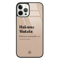 iPhone 12 Pro glazen hardcase - Hakuna Matata