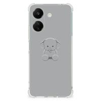 Xiaomi Redmi 13C 4G Stevig | Bumper Hoesje | Grijs Baby Olifant