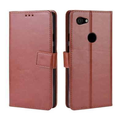 Retro Crazy Horse textuur horizontale Flip lederen case voor Google pixel 3XL lite met houder & kaartsleuven & fotolijstjes (bruin)
