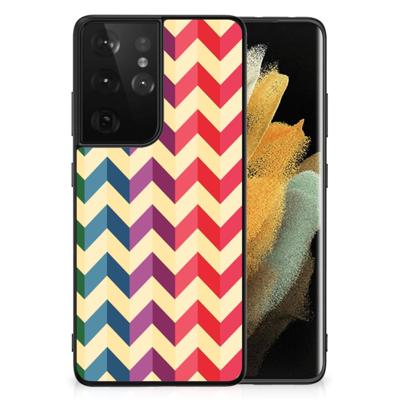 Samsung Galaxy S21 Ultra Back Case Zigzag Multi Color