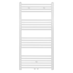 Designradiator BWS Nile Gobi 120x60cm Geborsteld Mat Wit Midden/zij-aansluiting