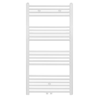 Designradiator BWS Nile Gobi 120x60cm Geborsteld Mat Wit Midden/zij-aansluiting