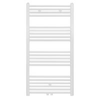 Designradiator BWS Nile Gobi 120x60cm Geborsteld Mat Wit Midden/zij-aansluiting