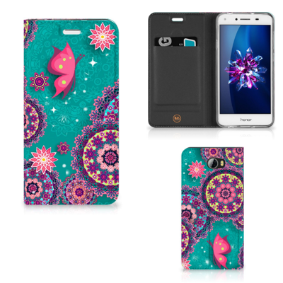 Huawei Y5 2 | Y6 Compact | Bookcase | Cirkels en Vlinders