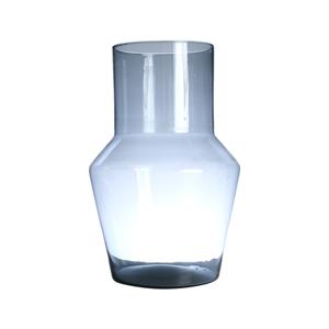 Bloemenvaas Evie - transparant - eco glas - D23 x H35 cm - hoekige vaas