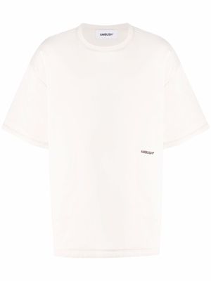 AMBUSH t-shirt à logo brodé - Tons neutres