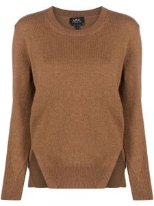 A.P.C. pull en laine vierge - Marron