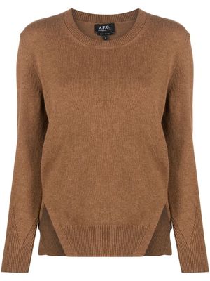 A.P.C. pull en laine vierge - Marron