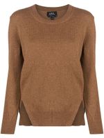 A.P.C. pull en laine vierge - Marron